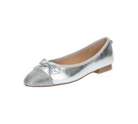 Ballerina STEVE MADDEN "STEVE MADDEN Ballerinas Leder/Textil", Damen, Gr. 40, silber, Leder, Textil, casual, Schuhe (71173253-40) silber