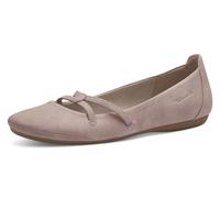 Ballerina TAMARIS "Caterina", Damen, Gr. 37 (4,5), rosa (rosé), Lederimitat, Schuhe Ballerina, Flats, Festtagsmode, Slipper mit Gummizugriemchen (48462433-37) rosé