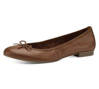 Tamaris Damen-Ballerina ESS Leder flach braun Größe 38