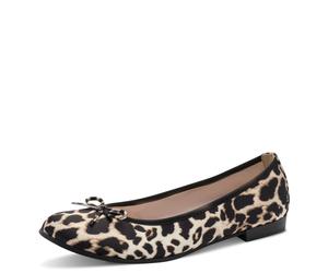Ballerina TAMARIS, Damen, Gr. 39, leodruck, Textil, Schuhe Ballerina, Schlupfschuh, Frühlingsschuh, Businessschuh im Animal Look (63687026-39) leodruck