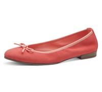 Ballerina TAMARIS, Damen, Gr. 41, rot (rot kombiniert), Textil, Ziegenveloursleder, Schuhe Ballerina, Blockabsatz, Businessschuh, Schlupfschuh mit süßer Zierschleife (44476711-41) rot kombiniert