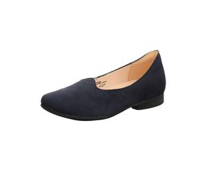 Ballerina THINK "Think Ballerinas Veloursleder", Damen, Gr. 37, blau (dunkelblau), Veloursleder, Schuhe Ballerina (43041758-37) dunkelblau