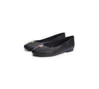 Tommy Hilfiger Damen Th Plate Leather Ballerina Fw0fw09374 Ballerinas