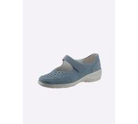 Ballerina WALDLÄUFER, Damen, Gr. 5, blau (jeansblau), Nubukleder, Schuhe Ballerina (66315933-5) jeansblau