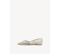 Tamaris Damen Ballerinas Textil, weiß, 39 EU