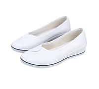 Ballerinas Damen Atmungsaktiv Mesh Sommer Slip on Barfuss Schuhe Breite Füße Flache Orthopädische Sommerschuhe Damen Leichte Elegant Halbschuhe Bequem Geschlossen Sandalen (Light Ashy, 37)