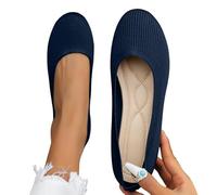 Ballerinas Damen - Schuhe Sommer Ballet Flats Ballerina Schwarz Flach Balerinaschuhe Damenschuhe Atmungsaktive Breite Ballettschuhe Klasssische Runde Zehe Trachtenschuhe Flat Dunkelblau 39