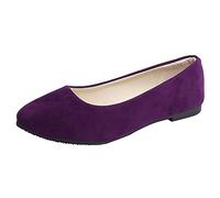 Ballerinas Damen Sommerschuhe Slip On Wildleder Loafers Mokassins Bequem Balerinaschuhe Elegant Tanzschuhe Sportliche Flache Schuhe Loafer Ballerina Gymnastikschuhe mit Niedriger Blockabsatz