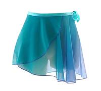 Ballett Wickelrock Tanzrock Damen-Ballett-Tanzrock, Schnür-Chiffon-Wickelrock mit Farbverlauf, Ballett-Tanztraining, Gymnastik, Leistung, asymmetrischer Minirock (Color : Type A, Size : OneSize)