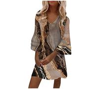 Ballkleider Damen Lang, Kleider Elegant Strandkleid Mädchen Cocktailkleid Kleider Damen Blusenkleid Lang Sling-Kleid Kleid Schwarz Kurz Outfit Damen Langes Kleid,1-Brown,M