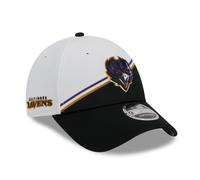 Baltimore Ravens New Era NFL 2023 Sideline Collection 9FORTY Stretch-Snap Cap Weiß - ONE SIZE
