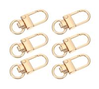 Baluue 15 Stück Drehbare Karabinerhaken aus Metall Robuste Taschenverschlüsse mit Schlüsselring Sicherer Selbstgemacht Schlüsselanhänger für Handtaschen und Bastelarbeiten