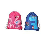 Baluue 2 Stück Kinder Strandtasche Kordelzugbeutel Multifunktional Verschleißfest Leicht für Schwimmen Urlaub Sport