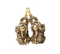 Baluue 2 Stück Messing Pixiu Schlüsselanhänger Anhänger Chinesischer Feng Shui Charme Für Schlüsselbund Handtasche Rucksack Selbstgemacht Taschenanhänger