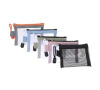 Baluue 5 Stück Teiliges Mini Mesh Kosmetiktäschchen mit Reißverschluss Kompakter Make-up Organizer für Damen Vielseitige Aufbewahrungstaschen für Reise Büro und Alltag Sichere und