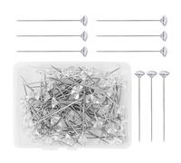 Baluue Diamantförmige Näh Ortungsnadeln 38mm aus Rostfreiem Stahl Selbstgemacht Stecknadeln für Stoff Handwerk 100 Stück Kasten für Präzises Markieren und Dekorieren