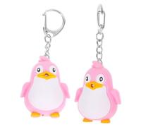 Baluue Led Schlüsselanhänger Pinguin 2 Stück Mit Licht Und Sound Leuchtender Schlüsselring Für Rucksack Tasche Und Dekoration