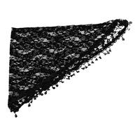 Baluue Spitzenschal Dreieckiger Fransenschal aus Leichtem Spitzenstoff mit Quasten Atmungsaktiver Mantilla Schleier für Damen Vielseitig für Freizeit und Festliche Anlässe