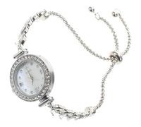 Baluue Strassuhr Damen Mit Kristalluhr Und Silberarmband wasserdichte Analoguhr Mit Strass Und Kettenuhr Für Ausgefallene Mode