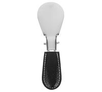Baluue Tragbarer Schuhlöffel Edelstahl 12x3,5x0,5cm mit PU Schutzhülle für Senioren Unisex Nutzung Beim Reisen und Alltag Faltbar