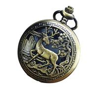 Baluue Vintage Taschenuhr Retro Quarz Uhr Metallgehäuse Kleine Herren Damen Taschenuhr Leicht Tragbar Geschenkstil Vintage Accessoire