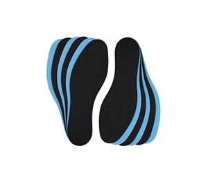 Bama Fresh Herren Schuh-Einlegesohlen, Frische-Sohlen ultradünn, dermatologisch getestete Einlagen für frische Füße - Schwarz/Blau, 6 Paar, Größe: 40/41