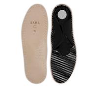 BAMA Premium Leather Footbed, orthopädische Einlegesohle anatomisch geformt, aus Echtleder, rutschfest, Unisex, Braun/Silber/Schwarz, 1 Paar - 39 EUR