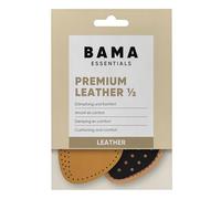 Bama Premium Leather ½ - Premium Halb-Sohlen, Schuheinlagen aus hochwertigem Leder, stoßdämpfende Einlegesohlen mit Aktivkohle für Erwachsene, 1 Paar, 46/47