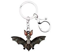 BAMAY Acryl Halloween Spooky Fledermaus Schlüsselanhänger Zubehör Horror Geschenke für Frauen Mädchen Autoschlüssel Handtasche Charms (Schwarz)