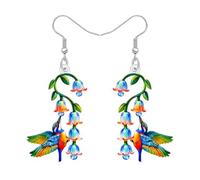 BAMAY Acryl Niedlich Floral Kolibri Ohrringe Hängend Vogel Schmuck Sommer Kolibri Geschenke für Vogelliebhaber Frauen Mädchen Mama Tier Charms (Buntes)
