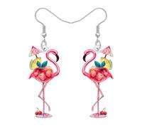 BAMAY Acryl Niedliche Flamingo Ohrringe Tropische Tiere Charms Rosa Schmuck Flamingos Geschenke für Damen Mädchen Frau Mama (Multicolor)