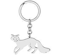 BAMAY Niedliche Fuchs Schlüsselanhänger Edelstahl Schlüsselanhänger Fuchs Geschenke für Frauen Mädchen Auto Schlüsselanhänger Geldbörse Tasche Charms