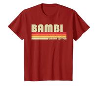 Bambi Name, personalisierbar, Retro, Vintage-Stil, 80er / 90er Jahre Geburtstag T-Shirt