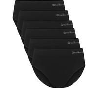 Slip BAMBOO BASICS "Slip BELLE 6er Pack", Damen, Gr. L, schwarz, Obermaterial: 80% Viskose CV. 13% Polyamid PA. 7% Elasthan EL., Unterhosen Slip (94384612-L) schwarz