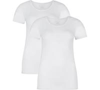 Bamboo Basics - Damen Bambus T-Shirt - Kate - 2er-Pack - Rundhalsausschnitt und Ärmel bis zur Mitte des Oberarms - Atmungsaktiv und Bequem