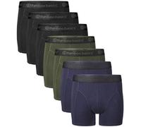 Bamboo Basics Herren Boxer Shorts, 7er Pack - RICO7P, atmungsaktiv, Single Jersey Schwarz/Grün/Blau XL