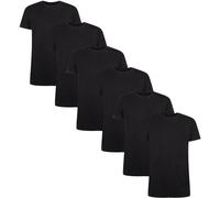 BAMBOO BASICS Bamboo basics Herren T-Shirt RUBEN, 6er Pack - Unterhemd, Rundhals, Single Jersey (TB_RUBEN-6P) L Schwarz