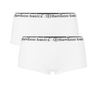 Bamboo basics Damen Hipster IRIS, 2er Pack - Panty, atmungsaktiv, Single Jersey Weiß XL
