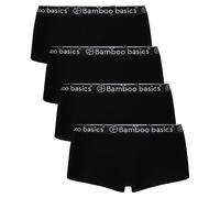 Bamboo basics Damen Hipster IRIS, 4er Pack - Panty, atmungsaktiv, Single Jersey Schwarz XL