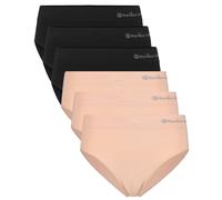 Slip BAMBOO BASICS "Slip BELLE 6er Pack", Damen, Gr. M, schwarz (schwarz, nude), Obermaterial: 80% Viskose CV. 13% Polyamid PA. 7% Elasthan EL., Unterhosen Slip (53546609-M) schwarz, nude