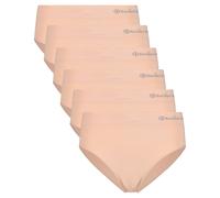 BAMBOO BASICS Bamboo basics Damen Slips, 6er Pack - BELLE seamless full briefs, Jersey, Logo (TB_BELLE-6P) S Nude