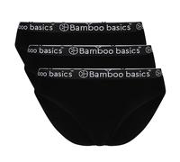 Bamboo basics Damen Slips YARA, 3er Pack - Logo-Bund, atmungsaktiv, Single Jersey Schwarz / XL XL Schwarz