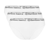 Bamboo basics Damen Slips YARA, 3er Pack - Logo-Bund, atmungsaktiv, Single Jersey, weiß, L Weiß