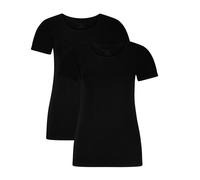 BAMBOO BASICS KATE T-Shirt aus Bambusviskose / Biobaumwolle (2er Pack) Schwarz M