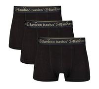 Bamboo basics Herren Boxer Shorts, 3er Pack - LIAM Trunks, atmungsaktiv, Jersey Schwarz L