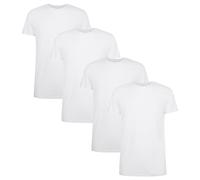 BAMBOO BASICS Bamboo basics Herren T-Shirt RUBEN, 4er Pack - Unterhemd, Rundhals, Single Jersey (TB_RUBEN-4P) M Weiß