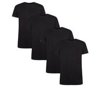 BAMBOO BASICS Bamboo basics Herren T-Shirt RUBEN, 4er Pack - Unterhemd, Rundhals, Single Jersey (TB_RUBEN-4P) XL Schwarz