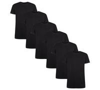 BAMBOO BASICS Bamboo basics Herren T-Shirt RUBEN, 6er Pack - Unterhemd, Rundhals, Single Jersey (TB_RUBEN-6P) L Schwarz