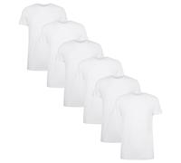 BAMBOO BASICS Bamboo basics Herren T-Shirt RUBEN, 6er Pack - Unterhemd, Rundhals, Single Jersey (TB_RUBEN-6P) M Weiß