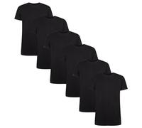 Bamboo basics Herren T-Shirt RUBEN, 6er Pack - Unterhemd, Rundhals, Single Jersey Schwarz 2XL